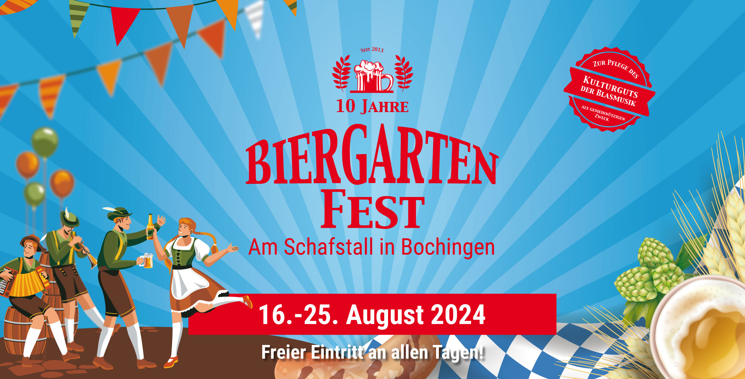 Biergartenfest Bochingen vom 16-25. August 2024